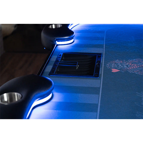 BBO The Lumen HD Poker Table lighting close up 