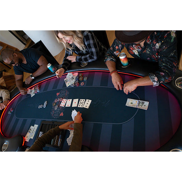 BBO The Lumen HD Poker Table being played by people top view 