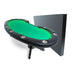 BBO The Lumen HD Poker Table green with dining top on side angle view 