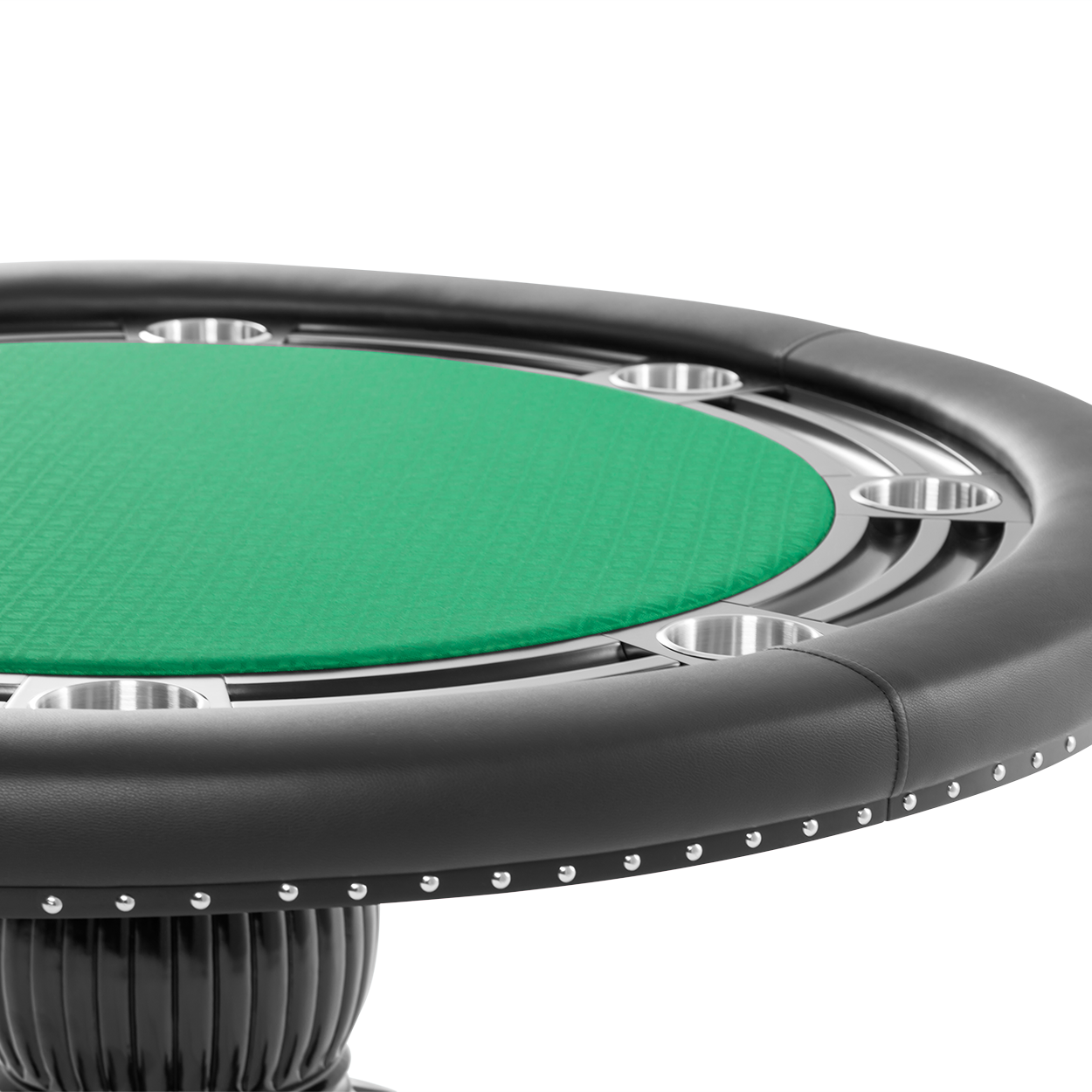 BBO The Nighthawk Premium Poker Table green speedcloth close up 