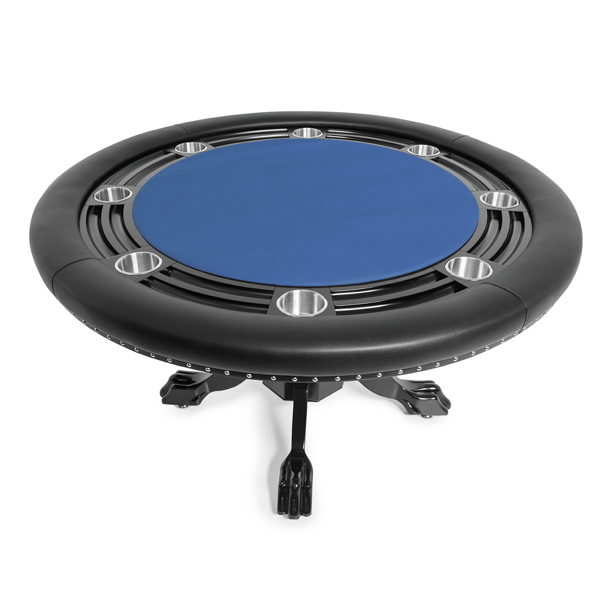 BBO The Nighthawk Premium Poker Table blue front view 