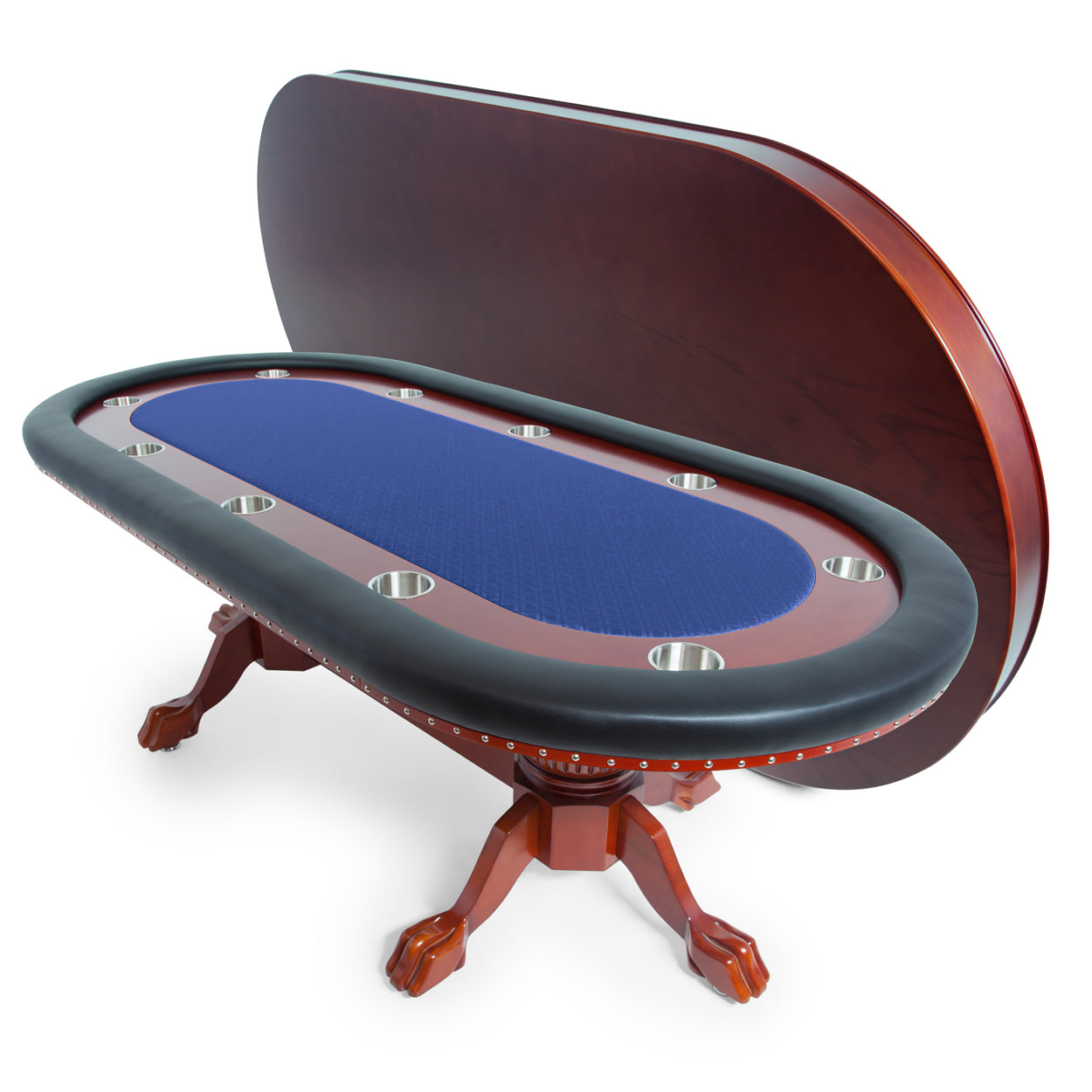BBO The Rockwell Premium Poker Table blue speedcloth with dining top 