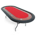 BBO The Ultimate Folding Poker Table red speedcloth angle view 
